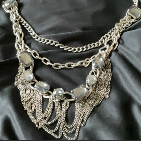 2 Silvertone Necklaces, One is Definitely Gothic looking🔥❤️💙💕💚♥️🔥🔥🔥🧡 - Picture 2 of 9